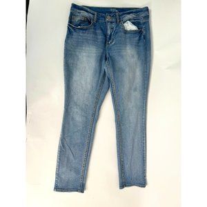 Time and Tru Denim Distressed Skinny Jean 16 Blue Cotton Blend 28 Inch Inseam